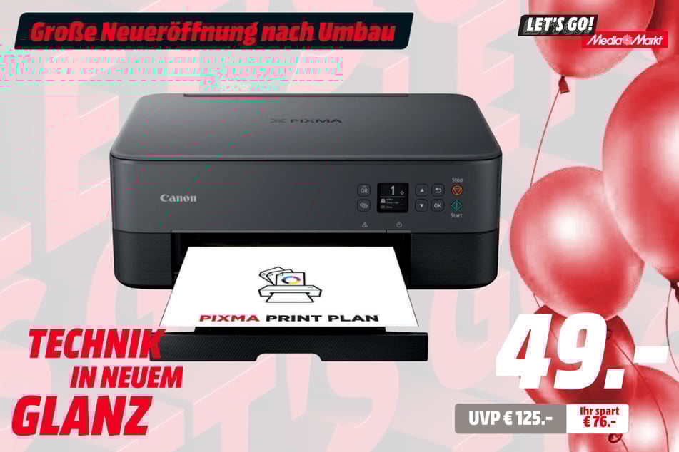 Canon-Multifunktionsdrucker Pixma TS5350i für 49 statt 125 Euro.