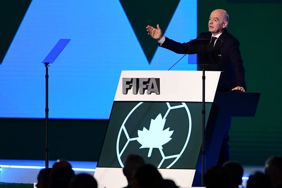 FIFA President Gianni Infantino speaks during the 76th FIFA Congress in Vancouver, Canada, on April 30, 2026.