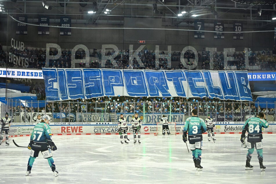Stark! Die Eislöwenfans zeigte eine coole Choreo.