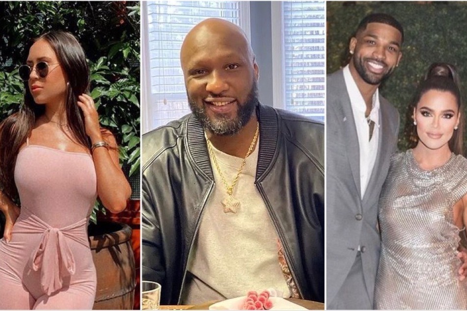 On Monday, Maralee Nichols (l.) and Lamar Odom (c.) responded to Tristan Thompson's (r.) paternity test reveal, which confirmed he fathered a child while dating Khloé Kardashian (far r.).