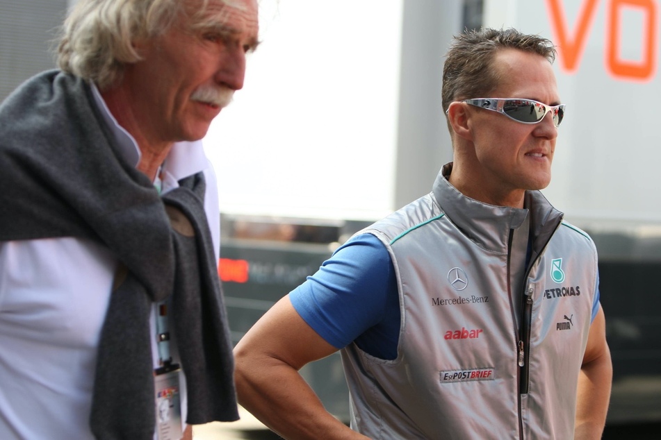 Johannes Peil (†67) 2012 neben Michael Schumacher (52).