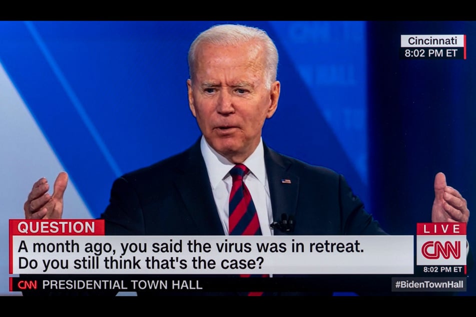 Biden faced questions about rising numbers of Covid-19 cases.