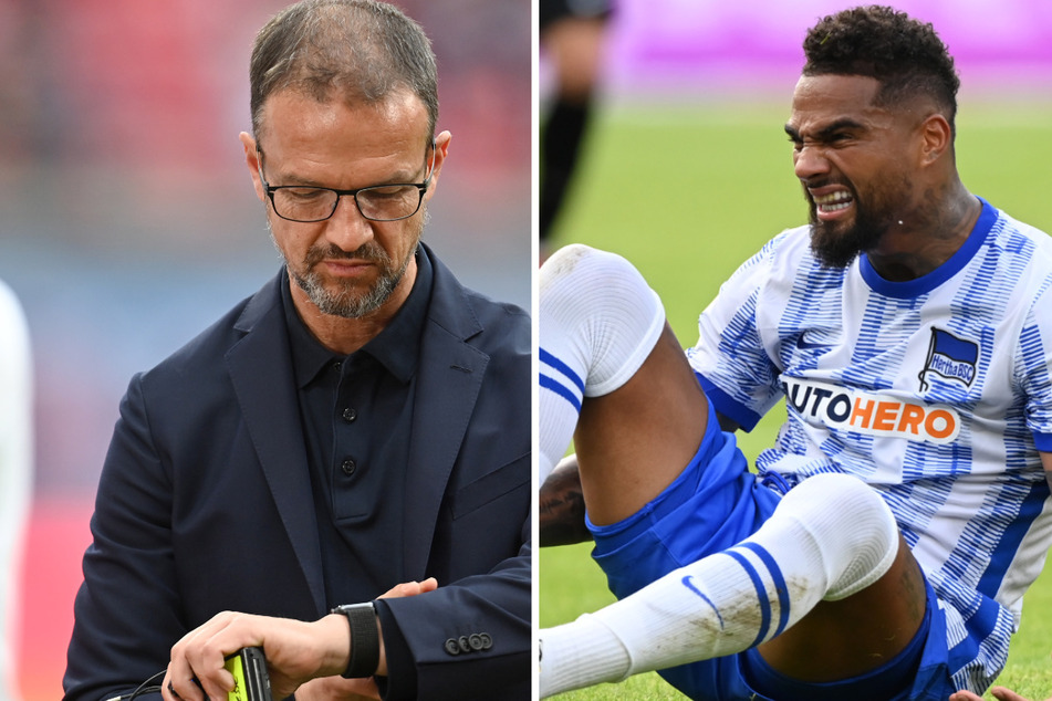 Fredi Bobic (49/l.) freut sich auf die Rückkehr an die alte Wirkungsstätte. Mit Eintracht Frankfurt gewannen Bobic und Kevin-Prince Boateng (34/r.) den DFB-Pokal. (Bildmontage)