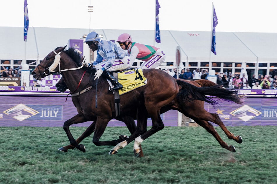 Die Jockeys werden von den Pferdebesitzern bezahlt, dass Pferd zum Sieg zu führen. (Symbolbild)