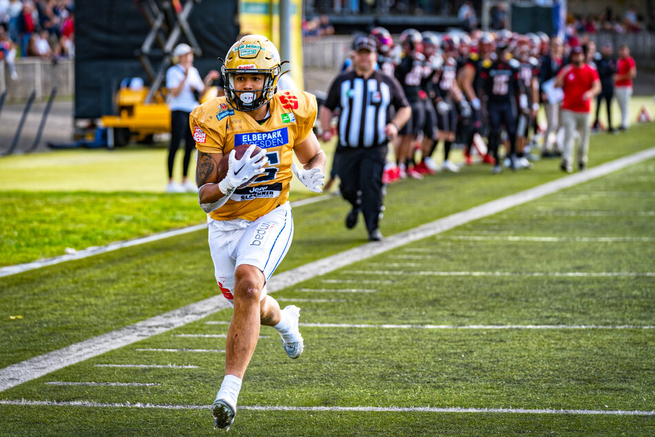 Auf dem Weg ins Finale: Die Dresden Monarchs gewannen im Viertelfinalspiel gegen die Saarland Hurricans mit 45:38