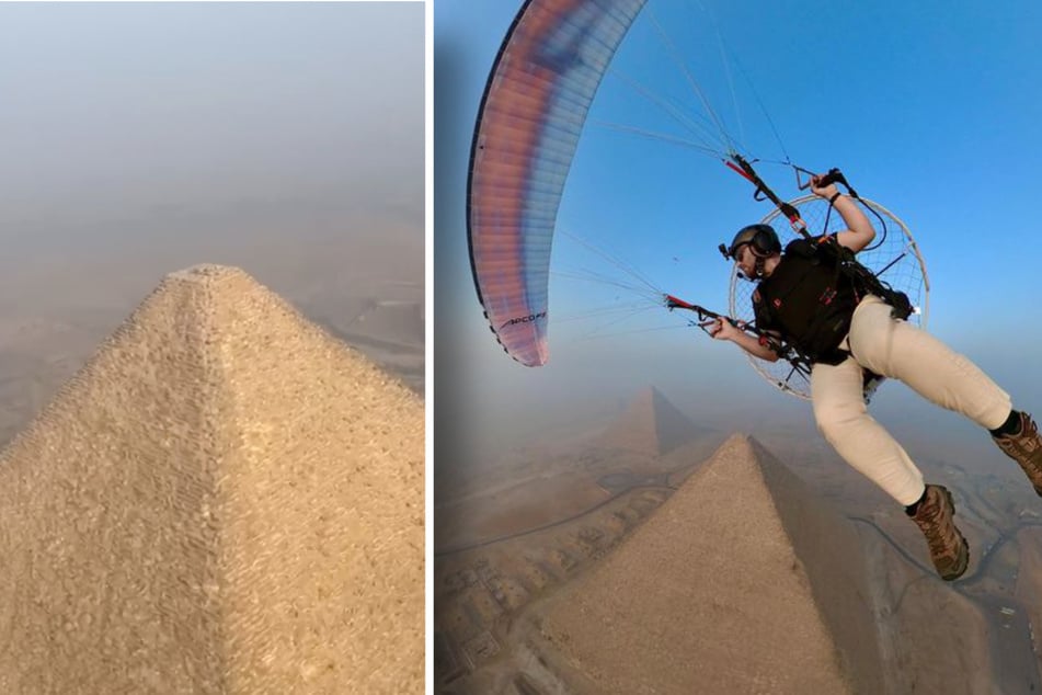 Mann fliegt über Cheops-Pyramide: Was er an der Spitze sieht, hat er nicht für möglich gehalten!