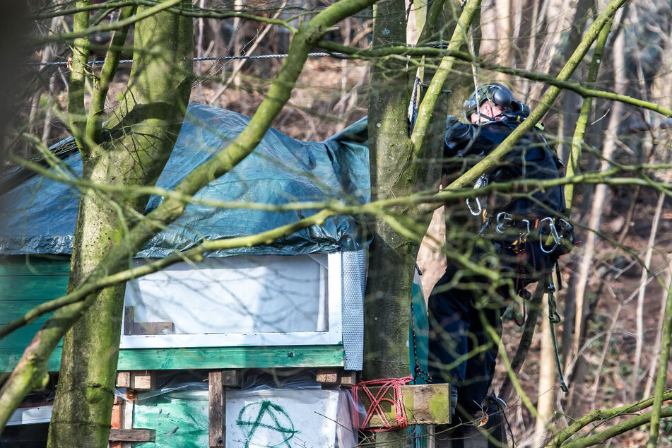Letzte Baum-Besetzer verlassen Bahnhofswald