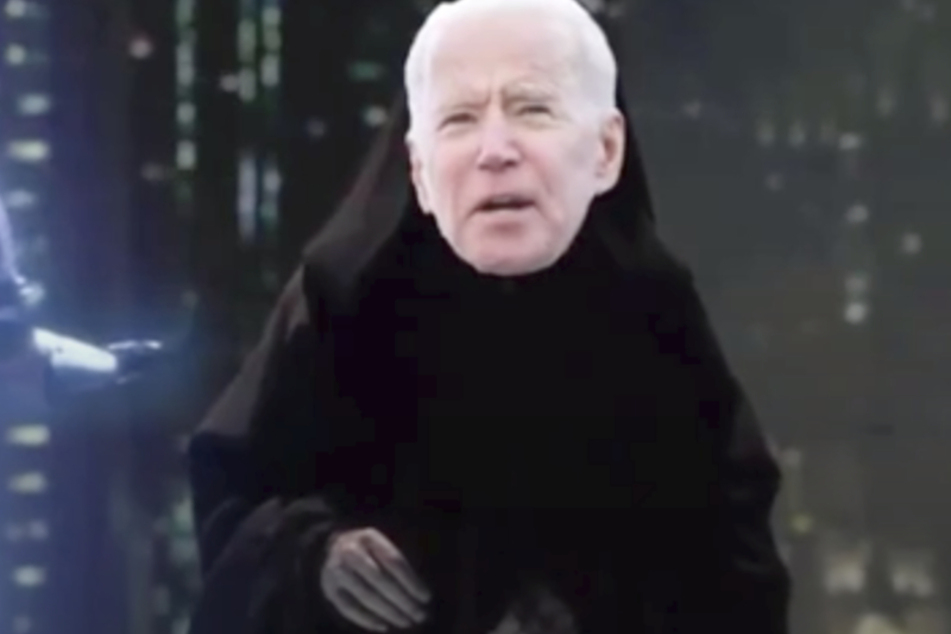 Joe Biden wird in dem Clip als Yodas ärgster Widersacher Palpatine dargestellt.
