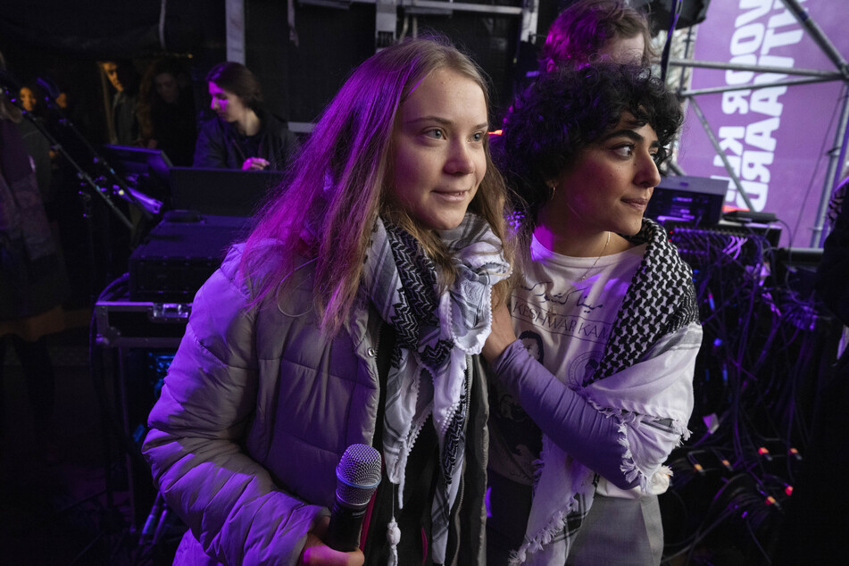 Klimaaktivistin Greta Thunberg (20) hielt am Sonntag eine Rede in Amsterdam.