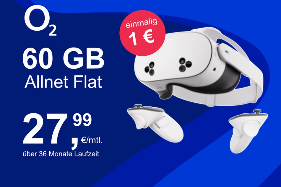 Die Meta Quest 3s im o2 Mobile M inkl. 60 GB+ für einmalig nur 1 Euro.