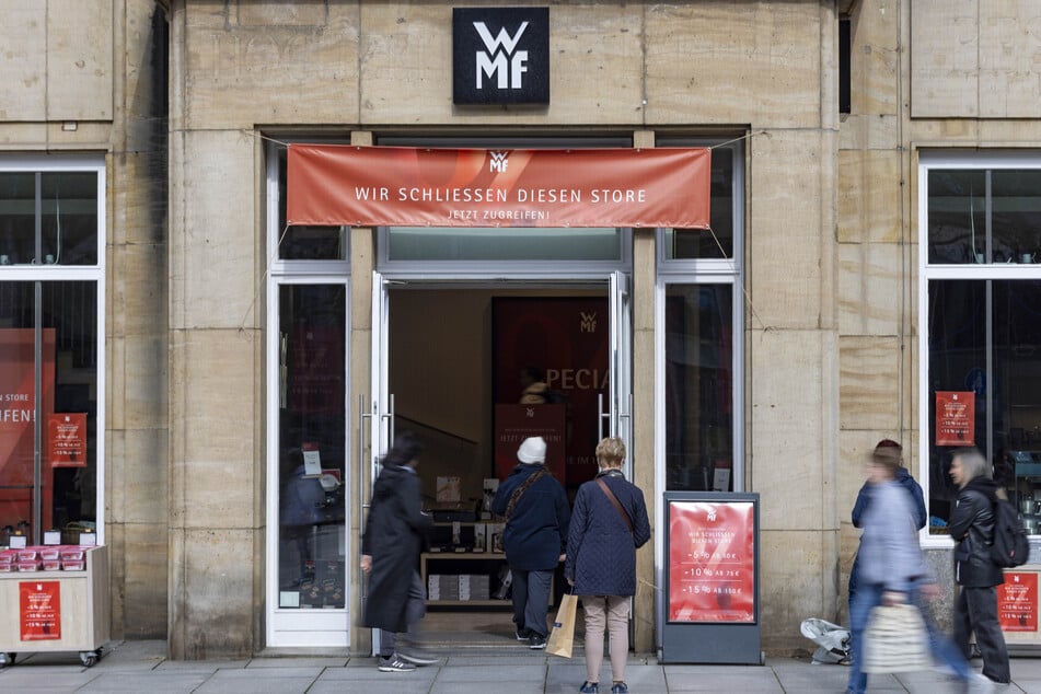 Ausverkauf: WMF-Filiale in Dresden schließt