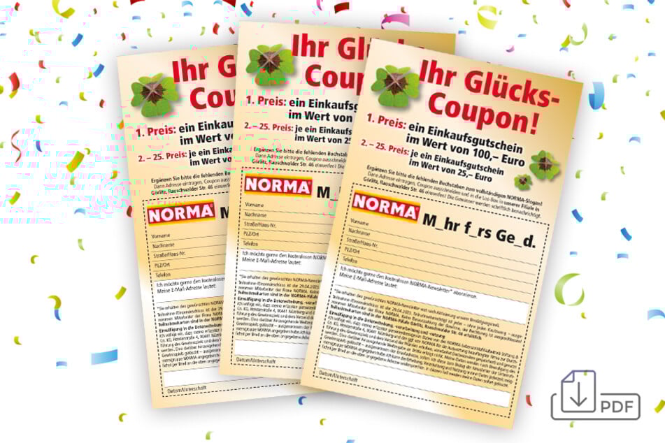 Hier gibt's den NORMA Glücks-Coupon zum Herunterladen.