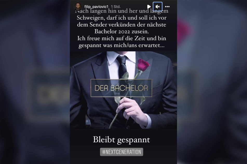Filip Pavlovic (27) schickte seine Fans auf Instagram mit seiner Bachelor-Ankündigung in den April.