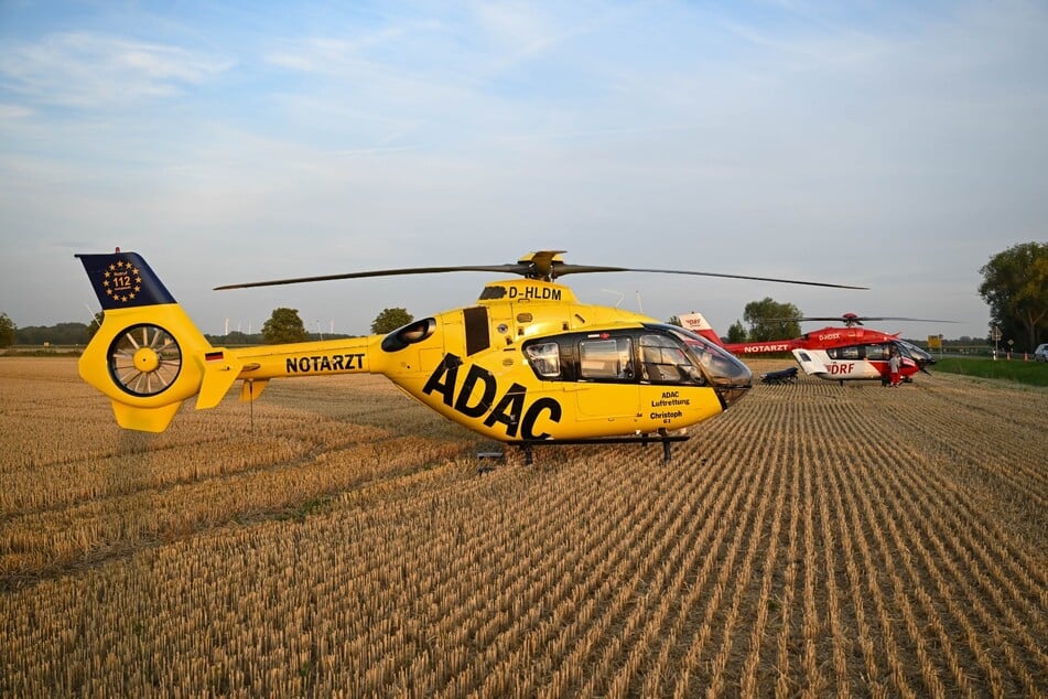 Unter anderem zwei Rettungshubschrauber wurden gerufen.