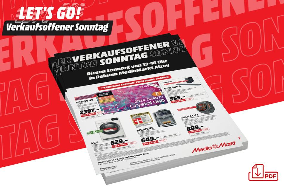 Hier findet Ihr die Angebote zum verkaufsoffenen Sonntag bei MediaMarkt.