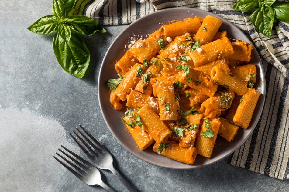You don't have to have penne with vodka sauce - rigatoni is a brilliant substitute!