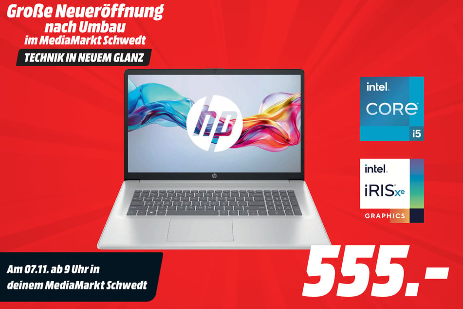 HP-Notebook für 555 Euro.