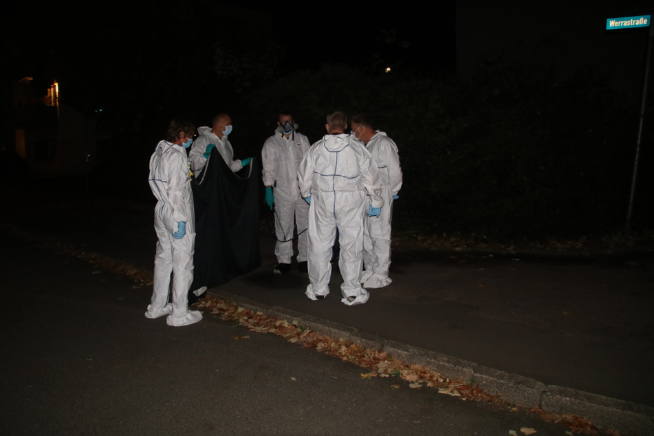 Die Spurensicherung im Einsatz.