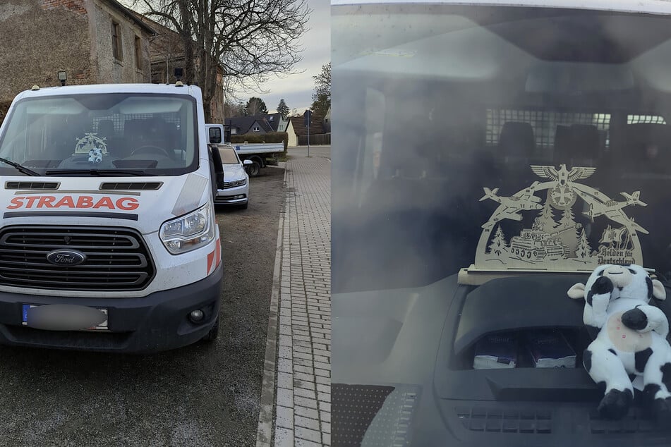 Dresden: Fragwürdiger Weihnachtsschmuck: Neonazi-Schwibbogen auf Armaturenbrett