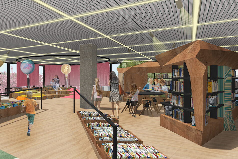Blick in die künftige Zentralbibliothek.