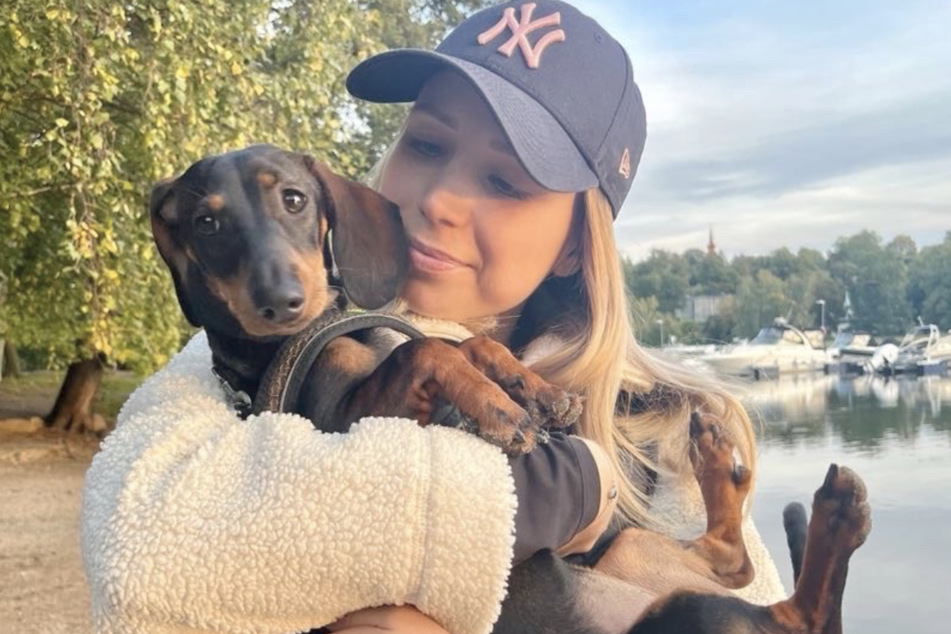Linn Hodell and her dachshund Nora are two peas in a pod.