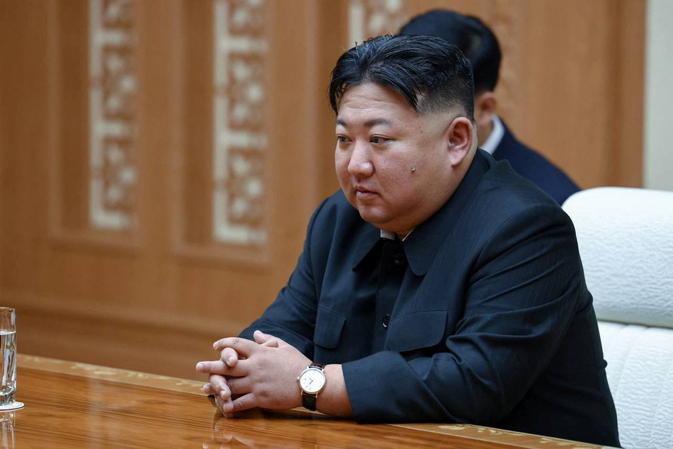 North Korean leader Kim Jong Un attends a meeting with Russian Foreign Minister Sergei Lavrov in Pyongyang, North Korea, on October 19, 2023.