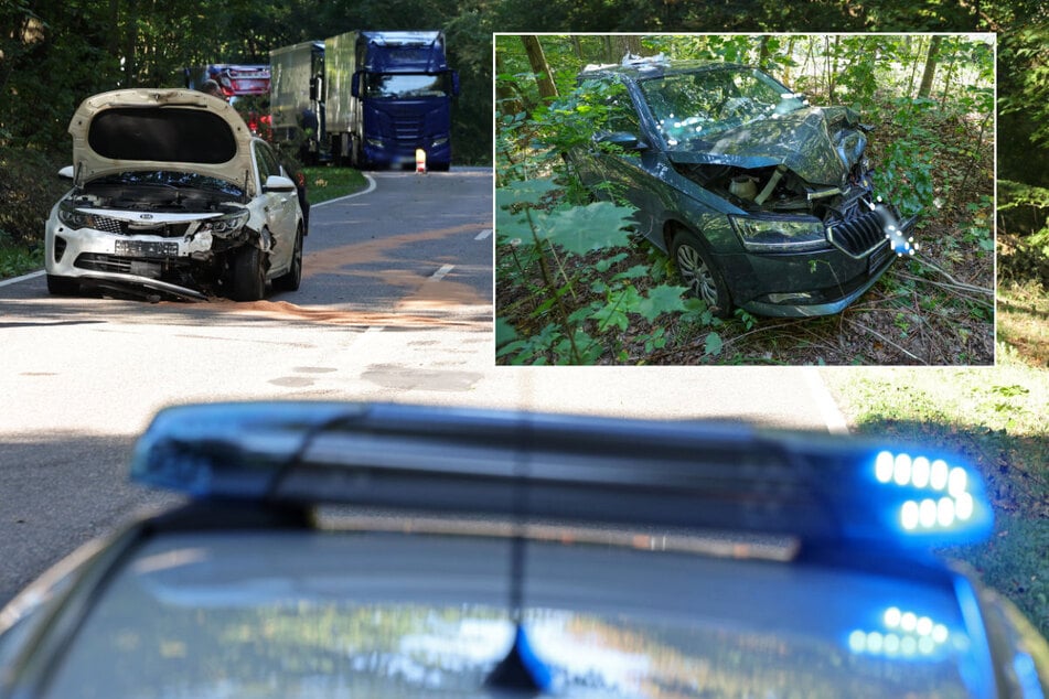 Bundesstraße in Sachsen nach Unfall gesperrt