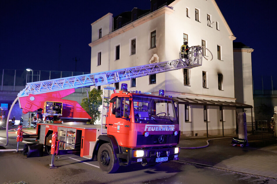 Am Sonntagabend brannte es in einem Mehrfamilienhaus in Flöha.