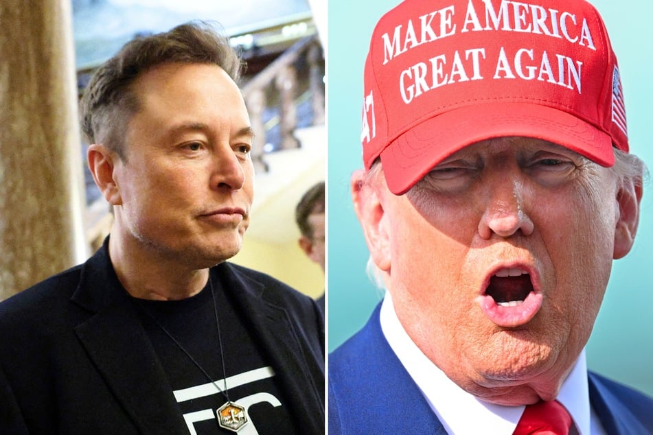 President Donald Trump (r.) again promised not to cut Social Security and Medicare after his advisor Elon Musk appeared to suggest otherwise.