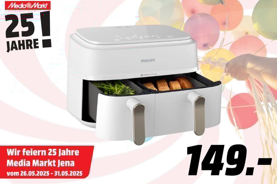 Philips-Heißluftfritteuse
für 149 Euro.