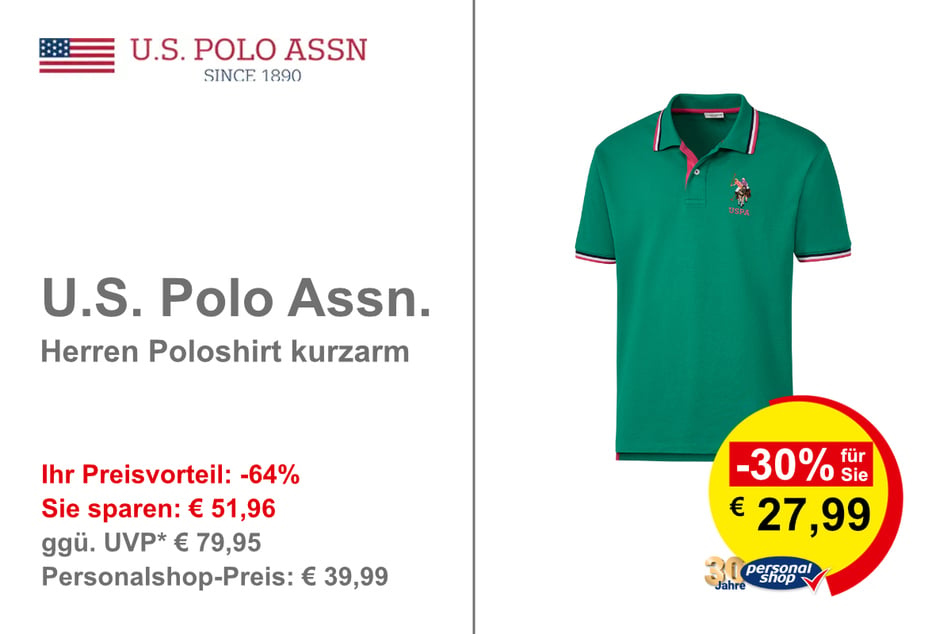 U.S. Polo Assn. Herren Poloshirt kurzarm