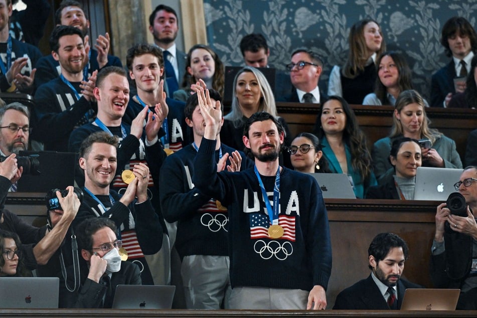 Trump honored men's team goalie Connor Hellebuyck with the Presidential Medal of Freedom.