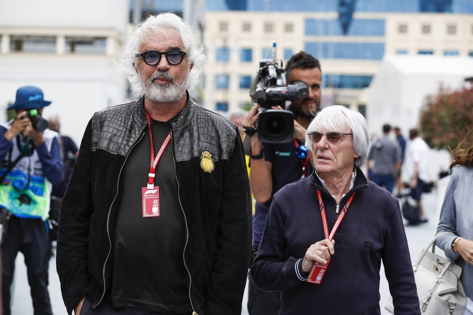 Die Hunde Horners waren nach den beiden Formel-1-Bossen Flavio Briatore (74, l.) und Bernie Ecclestone (94, r.) benannt.