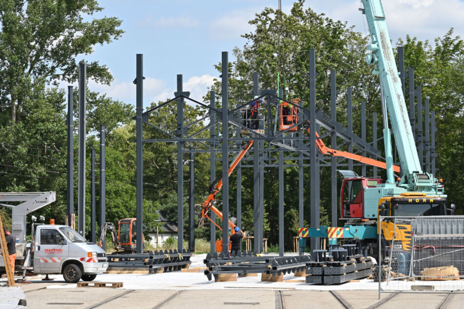 Zum Jahreswechsel soll der neue Straßenbahn-Carport in Kappel fertig sein.