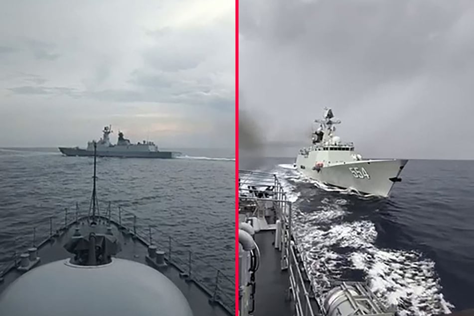 The Philippines called out China for a near-miss between several massive navy vessels that Manila blames on "high-risk" maneuvers.