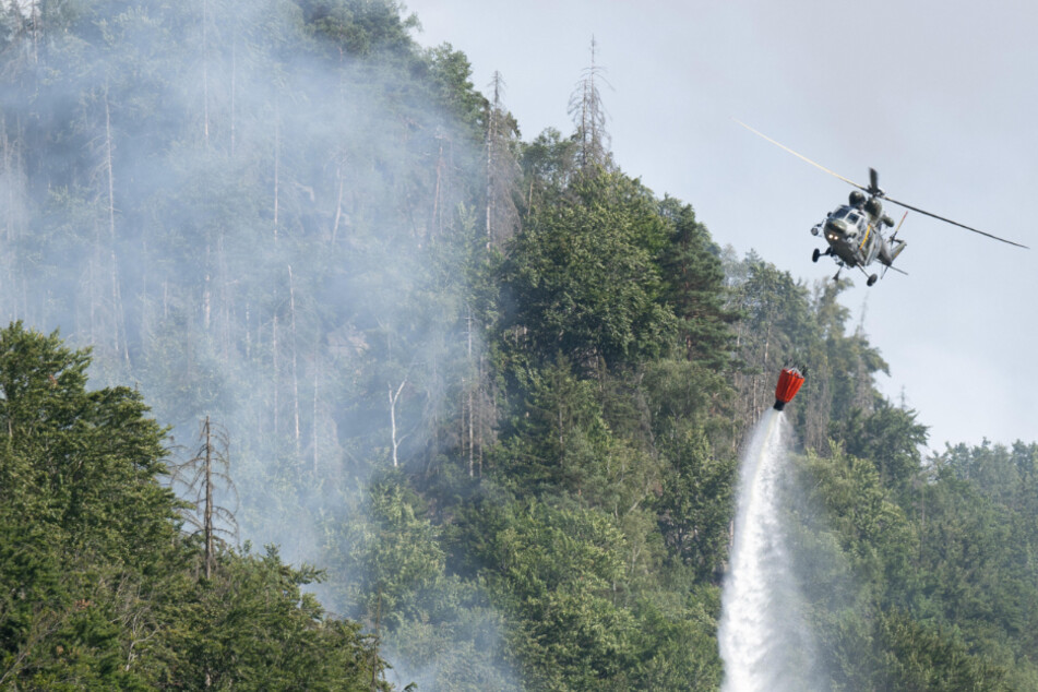 Waldbrände in der Sächsischen Schweiz und Tschechien: Lage angespannt, aber nicht außer Kontrolle