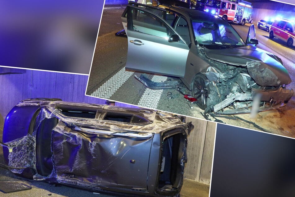Unfall A46: Unfall mit sechs Verletzten und 35.000 Euro Schaden: 15-Jähriger rauscht mit Papas BMW über Autobahn
