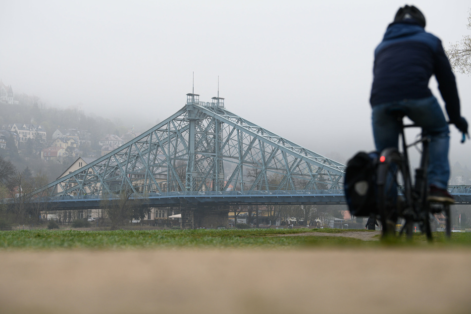 An den Elbwiesen droht für Radfahrer keine große Gefahr, doch auf der Brücke Blaues Wunder kann es brenzlig werden!