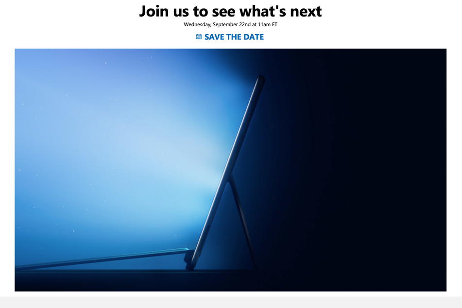 Microsoft dropped a cryptic and very plain invite to their website that features a device looking suspiciously like the Surface Pro X, so an updated version may soon be on offer.