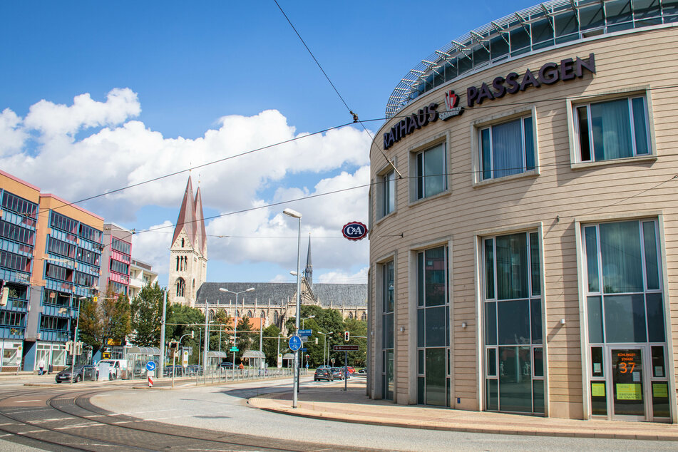 Die Rathauspassagen mitten in Halberstadt.