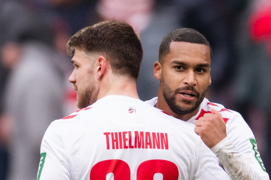 Für Jan Thielmann (24, l.) und Linton Maina (27) könnte die Zeit beim 1. FC Köln zu Ende gehen. (Archivfoto)