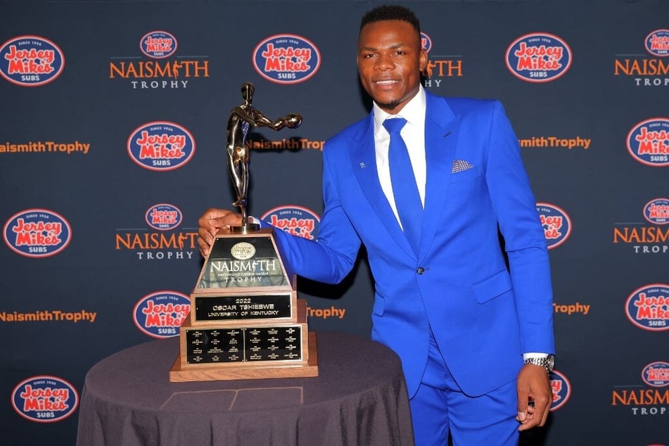Oscar Tshiebwe of Kentucky is the reigning Naismith Trophy winner after performing an incredible season leading his team to the NCAA Tournament last season.