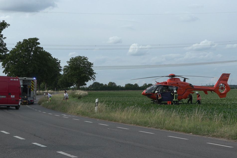 Zwei Kinder wurden per Hubschrauber ins Krankenhaus gebracht.