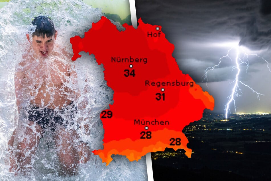 Extreme Hitze, dann Unwetter: Bayern-Wetter hat es heute und am Mittwoch in sich!