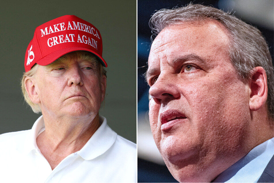Following Chris Christie's (r.) announcement that he is running for president, Donald Trump fired off scathing insults. Christie is not impressed.