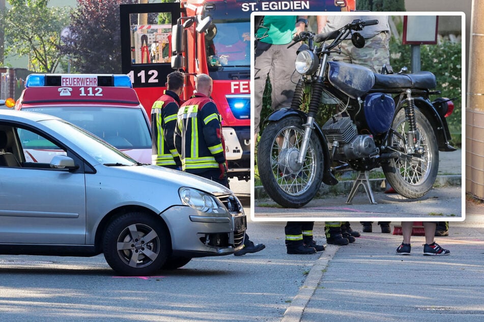 Mopedfahrer bei Unfall in Sankt Egidien schwer verletzt