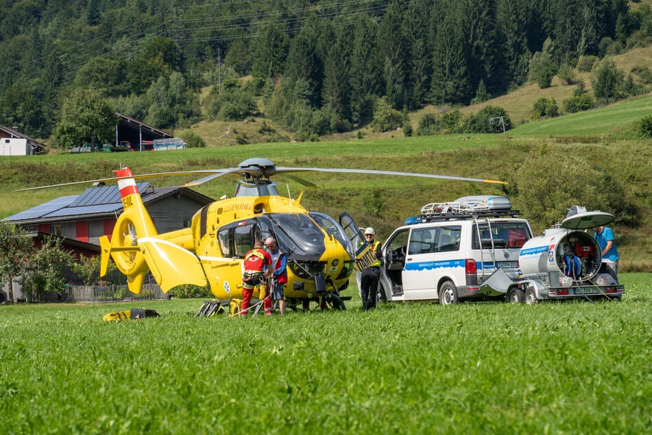 Bergwacht, Polizei und Rettungsdienst waren mit einem Großaufgebot vor Ort im Einsatz.