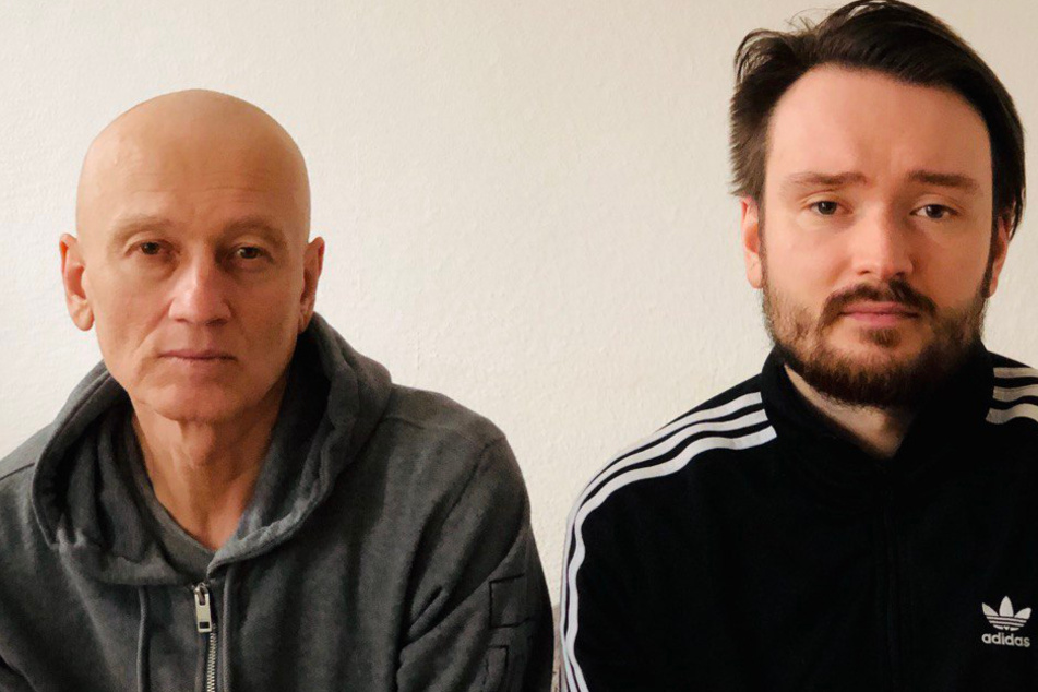Oleksandr Shytiuk ist von seiner Krebserkrankung gezeichnet, hat viel abgenommen und seine Haare verloren.