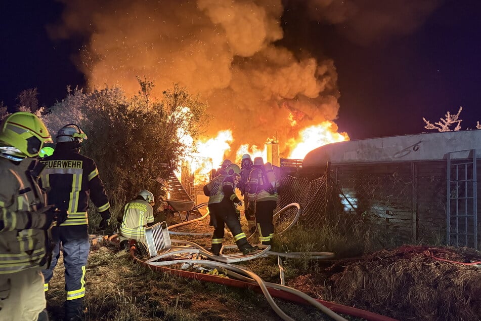 Die Feuerwehr konnte die Gartenlaube nicht mehr retten.