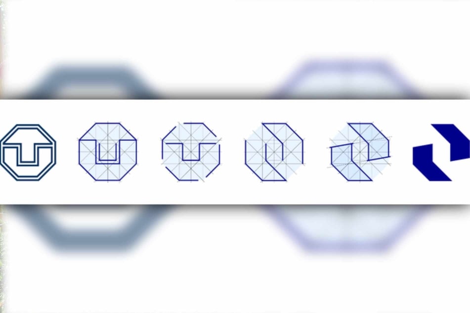 So erklärt die TU die Entwicklung zum neuen Logo (ganz rechts).